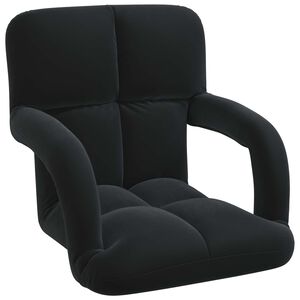 vidaXL Sill&oacute;n ajustable Negro Terciopelo