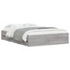 vidaXL Cama con cajones madera ingeniería gris Sonoma 120x200 cm