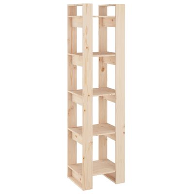 vidaXL Estantería/divisor de espacios madera maciza pino 41x35x160 cm