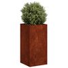vidaXL Jardinera oxidada 40x40x80 cm acero corten