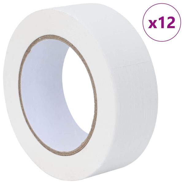vidaXL Cintas de Enmascarar para Pintores 12 pcs 38mm x 50m Papel