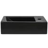 vidaXL Lavabo con agujero grifo rectangular cer&aacute;mica 46x25,5x12 negro