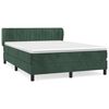 vidaXL Cama box spring con colch&oacute;n terciopelo verde oscuro 140x200 cm