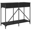vidaXL Mesa Consola con caj&oacute;n Roble Negro 100 x 39 x 78,5 cm