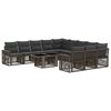 vidaXL Conjunto de sof&aacute;s de jard&iacute;n 12 uds. Gris y Gris Oscuro
