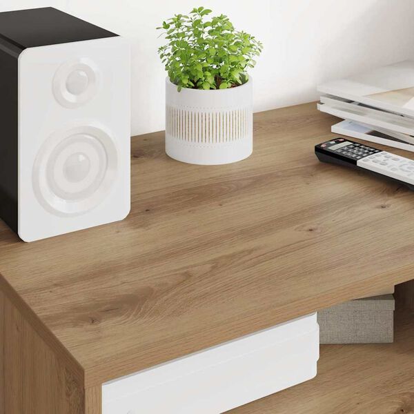 vidaXL Gabinete de TV con caj&oacute;n Roble artesanal 100 x 48 x 43 cm