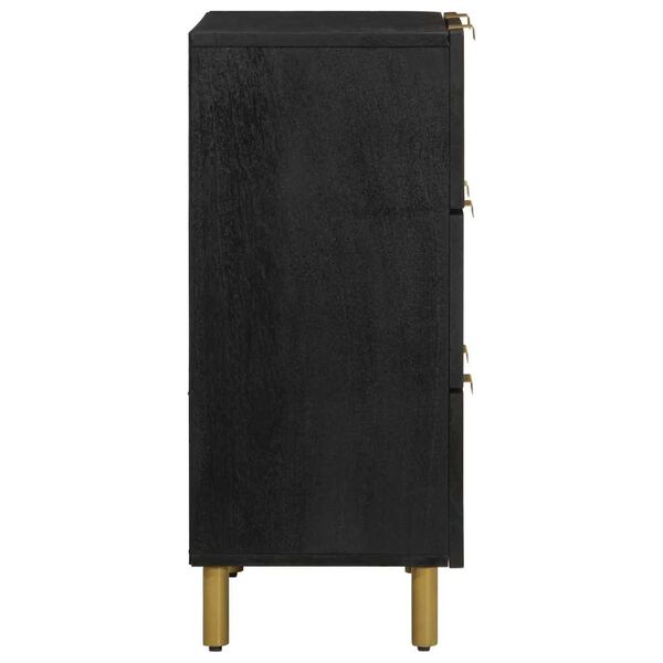 vidaXL Aparador de madera de ingenier&iacute;a negro 60x33x75 cm