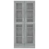 vidaXL Vitrina de madera contrachapada gris sonoma 82,5x30,5x185 cm