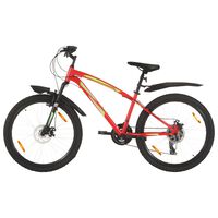 vidaXL Bicicleta de montaña 21 velocidades rueda 26 pulgadas 42cm rojo
