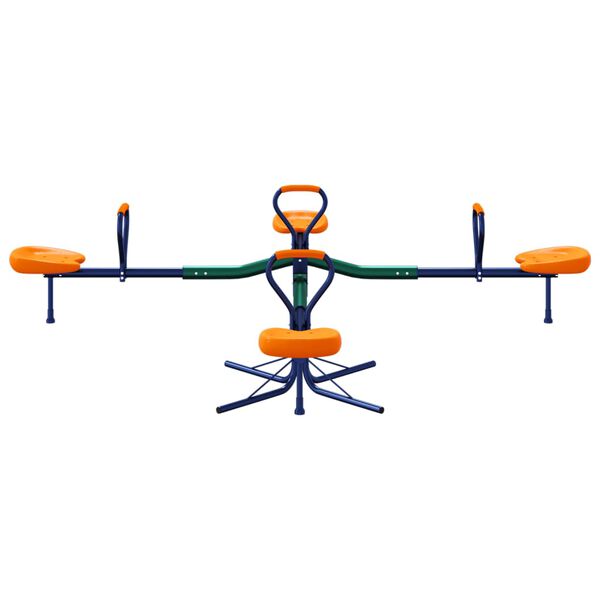 vidaXL Sube y baja de 4 plazas con rotaci&oacute;n de 360 grados acero