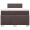 vidaXL Cama box spring con colch&oacute;n tela marr&oacute;n oscuro 120x190 cm