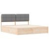 vidaXL Estructura de Cama con Cabecera Tapizada Gris Claro