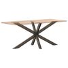 vidaXL Pata de mesa de comedor forma de ara&ntilde;a negra 150x78x(72-73) cm acero