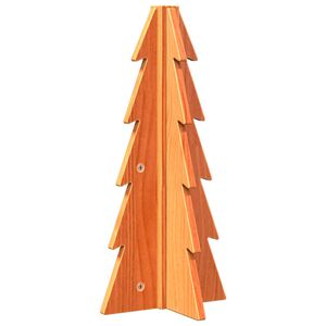 vidaXL &Aacute;rbol de Navidad de adorno madera maciza pino marr&oacute;n cera 49 cm