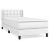 vidaXL Cama box spring con colch&oacute;n cuero sint&eacute;tico blanco 100x200 cm