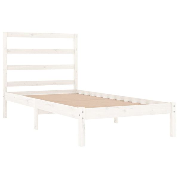 vidaXL Estructura de cama sin colchón madera de pino blanca 90x200 cm