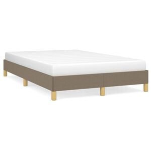 vidaXL Estructura de cama sin colch&oacute;n tela gris taupe 120x190 cm