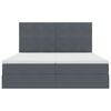 vidaXL Cama con almacenamiento Gris oscuro 180 x 200 cm Terciopelo