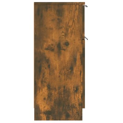 vidaXL Aparador madera contrachapada color roble ahumado 30x30x70 cm