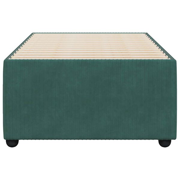 vidaXL Estructura de cama sin colchón terciopelo verde oscuro 90x190cm