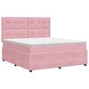 vidaXL Cama box spring con colch&oacute;n Rosa 160 x 200 cm Terciopelo
