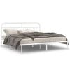 vidaXL Estructura cama sin colch&oacute;n con cabecero metal blanco 200x200cm