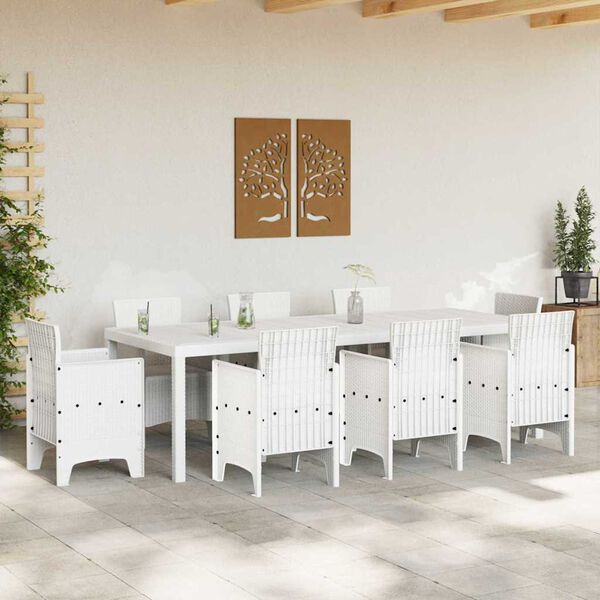vidaXL Mesa de comedor de jardín 250 x 100 x 73 cm ratán sintético