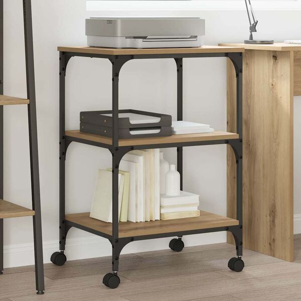 vidaXL Soporte para Impresora Roble artesanal 50 x 41 x 75 cm