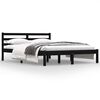 vidaXL Estructura de cama madera maciza pino negra doble 120x190 cm