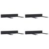 vidaXL Estantes de pared de jard&iacute;n para herramientas 4 uds acero negro