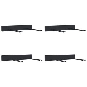 vidaXL Estantes de pared de jard&iacute;n para herramientas 4 uds acero negro