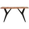 vidaXL Mesa de comedor madera maciza de acacia negra 140x70x76 cm