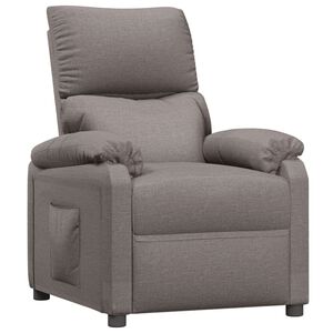 vidaXL Sill&oacute;n reclinable de tela gris taupe