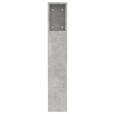 vidaXL Mueble cabecero gris hormigón 120x18,5x102,5 cm