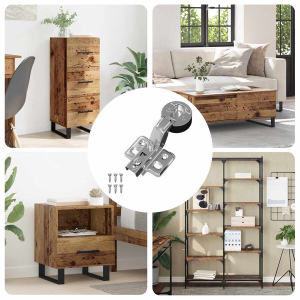 vidaXL Bisagra 123 pcs Plateado 0 Hierro