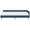 vidaXL Estructura de Cama Esquina con Colch&oacute;n 2 pcs Azul tela
