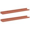 vidaXL Estante de pared 2 uds. Rojo 60 x 9 x 3 cm Madera de ingenier&iacute;a