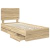 vidaXL Estructura de cama Roble Sonoma 90 x 200 cm Madera Ingenieril