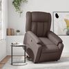 vidaXL Sill&oacute;n reclinable elevable cuero sint&eacute;tico marr&oacute;n