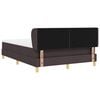 vidaXL Cama tipo Box Spring Marr&oacute;n Oscuro 160 x 200 cm tela