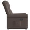 vidaXL Sill&oacute;n reclinable vertical de cuero sint&eacute;tico marr&oacute;n brillante