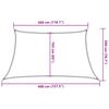 vidaXL Toldo de vela HDPE terracota 160 g/m² 3/4x2 m