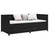 vidaXL Sof&aacute; cama madera maciza de pino negro 75x190 cm