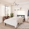 vidaXL Estructura de cama individual sin colch&oacute;n madera maciza negro