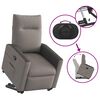vidaXL Sill&oacute;n reclinable elevable tela gris taupe