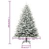 vidaXL Árbol de Navidad artificial con nieve PVC y PE verde 240 cm