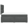 vidaXL Cama box spring con colch&oacute;n tela gris oscuro 120x190 cm