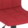 vidaXL Taburete de cocina de tela rojo vino tinto