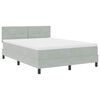 vidaXL Cama tipo Box Spring Gris claro 140 x 200 cm Terciopelo