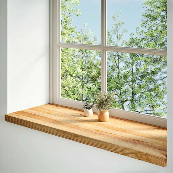 vidaXL Alf&eacute;izares de ventana 2 uds madera maciza roble marr&oacute;n claro